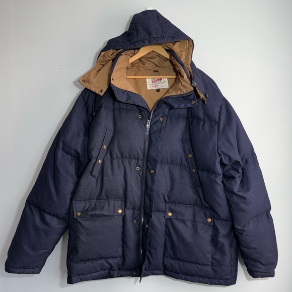 Schott NYC Down Filled Hooded Puffer Parka Jacket Men's Navy Size 3XL 9040D - Picture 7 of 16